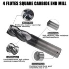 2pcs 4 Flute 3 4  X  1-1 2  X 4  Solid Carbide End Mill - Altin Coated New