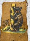 Rare Vintage   Antique Leather Bear Yellowstone National Park Souvenir Tie Hang