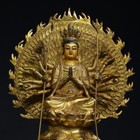 7 8  old Tibet Bronze Gilt 1000 Arms Avalokiteshvara Kwan-yin Buddha Statue