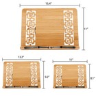 Large Size Bamboo Book Stand And Cookbook Holders For Reading Hands Free