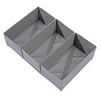 Socks Drawer Organizer Set Of 3 Pack Grey  Underwear Dividers  Closet Cabinet 