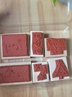 Stampin    Up Holiday Spirit 2003 Christmas Rubber Stamp Set 6 Pc Retired