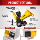 Mechmaxx B s 408cc 14hp Gas E-start Engine 6   Wood Chipper With Towbar  P4206