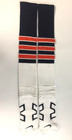 Nike Psx297 064 Nfl Football Sport Cushion White   Orange   Navy Socks  Size L