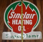 Vintage Sinclair Heating Oil Super Flame Advertising Pump Sticker Decal Sign