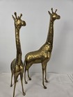 Pair Of Brass Giraffe Statues