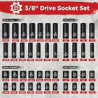 3 8    Drive Impact Socket Set  50-piece Sae   Metric  6-point  Cr-v Steel