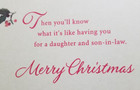 Wonderful Daughter   Son-in-law Christmas Card Hallmark Holiday Classic