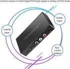 Digital To Analog Audio Converter With Remote  192khz 24bit Coaxial    