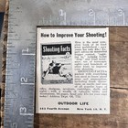 Outdoor Life Shooting Facts Book Vintage Print Ad 1952 New York City Mail Order