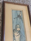 Helen Hyde    belated    1901 Signed No  24 Color Woodcut Framed Bamboo Asian Art