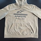Alpinestars Pullover Hoodie Mens Xl Brown Moto Racing Logo Jacket Sweatshirt