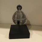 Antique Rustic Tribal Bronze Elephant Bell   Stand