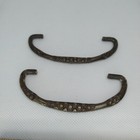 Vintage Ornate Bail Pull Handle Replacement Salvage Hardware Set Of 2