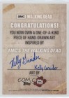 2017 Topps The Walking Dead Season 7 1 1 Kelly Greider  30 Auto Sketch Wd9