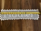 Vtg Handmade Crochet Mother Filet Doily Ecru Mint Mother   s Day Gift