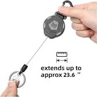 2pack Heavy Duty Retractable Keychain  Tactical Id Badge Holder Reel Carabiner C