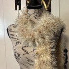Beige ivory Faux Fur  Wrap  One Size  Adult Unisex 1920s 1930s