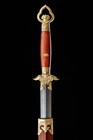Brass  Rosewood Chinese Tai Chii Sword Folded Steel W  Clay Tempered Sharp Y1634