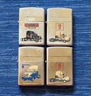 Vtg Zippo American Truck Series Used Lot 1990 s Freightliner Kenworth White gmc