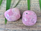 2 Rhodonite Tumble Stone  Crystal Tumbled Stones Gemstone Specimen Reiki Chakra