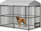 Strong Dog Playpen Huge Cage Pet Exercise Metal Fence Kennel Roof With Lock