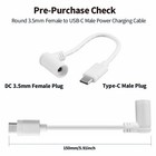 Tonton 2-pack Barrel Plug To Usb-c Adapter For Ring Solar Panel  Dc White
