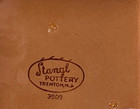 Stangl Pottery Cigarette Box Green Brown White Green Mcm Stripes Kay Hackett Usa
