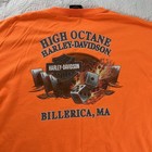 Harley Davidson Shirt Mens Xl  Orange  High Octane Billerica Ma Pocket