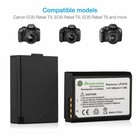 Lp-e10 Battery For Canon Rebel T3 T6 T5 Eos 1300d 1100d   Lcd Dual Usb Charger