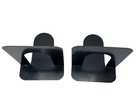 Pair Of Industrial Vintage Black Metal Steel Bookends Gaylord No 163 Made In Us