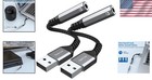 Usb To 3 5mm Jack Audio Adapter 2-pack  Usb To Audio Jack Adapter Headset  Us   