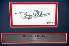 Buzz Aldrin Signed 3x5 Index Card W  8x10 Photo Psa dna Astronaut Apollo 11