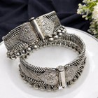 Heavy Silver Banjara Dhanka Anklet  Tribal Bold Oxidized Indian Payal  Anklet