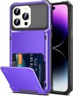 Wallet Case 4 Credit Card Id Holder Cover For Iphone 17 16 15 13 14pro Max 1211 