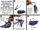 Harmony Fishing Quick Change Skirts For Fishing Jigs  Spinnerbaits  Lures  10pk 