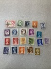 21 Used Vtg  British Elizabeth Ii Stamps 1955-1995   1 Ships  A Deal- Nice Lot 