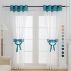  Sheer Curtains 72 Inch Length 2 Panels Set For 56 w X 72 l  pack Of 2  Teal