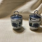 Vintage Royal Worcester Porcelain Egg Coddlers With Floral   Abstract Designs