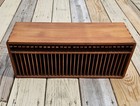 Vintage Euc Kalmar Designs Mcm Teak Wood 30 Slot Cd Storage Holder Cabinet Rare