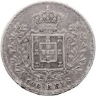 1891 500 Reis Portugal Coin Carlos I Silver  mo3639- 