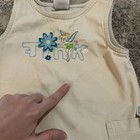 Vtg 90s Disney Store Tinker Bell Dress Jumper Girls 3-4 Kids Cotton Canvas