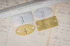 Custom Brass Tags - Numbered Locker Number Plate - Locker Number - Hotel Door