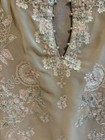 Pakistani 3 Pc Pant Suit Beige With Embridery And Pearls