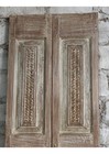 Antique Carved Door Floral Double Doors   Whitewash Wood Sliding Barn Door 80x24