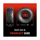 19x7-8 Atv utv Tires  19x7x8 Mini Bike Tires  Set Of 2   4pr All-terrain Tire   