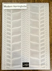 Modern Herringbone Textured Embossing Folder Retired Stampin  Up 
