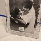Mikasa 8x10 Floral Mist Crystal Glass Floral Picture Frame Partially Frosted New