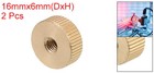 Knurled Thumb Nuts  2pcs M5 X D16mm X H6mm Brass Blind Hole Knurled Thumb Nuts