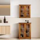 Bathroom Cabinet Wall Mounted Storage Oil Oak Finish